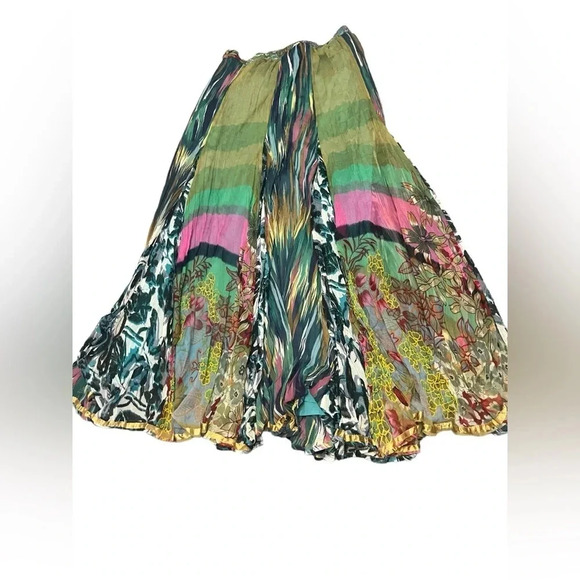 Soft Surroundings Maxi Skirt TM Medium Boho Colorful Broom Hippie Peasant - Picture 3 of 7